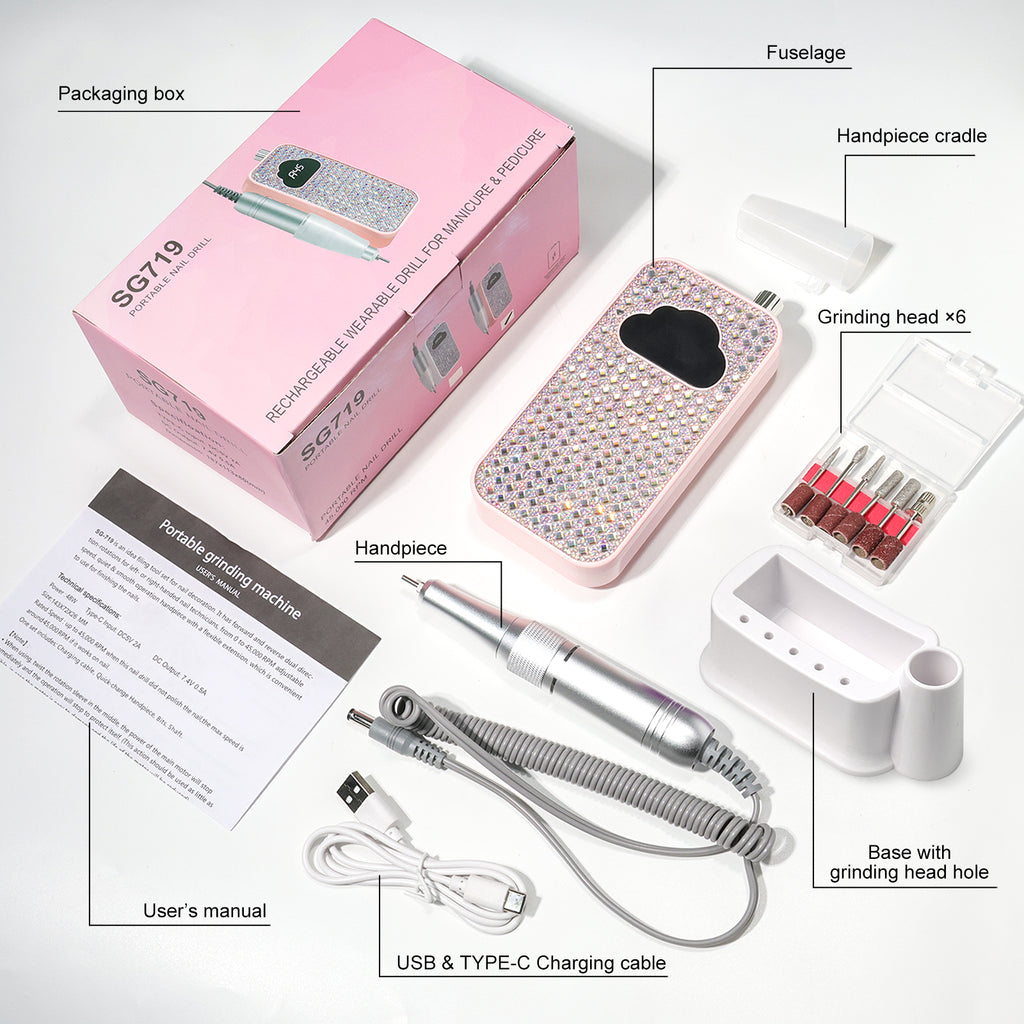 Professional Rechargeable Nail Drill Machine